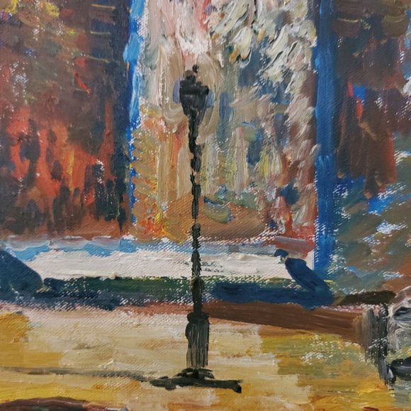 Impressionist Paris Street Original Oil Painting Impressionist by Listed Artist - Picture 6 of 7